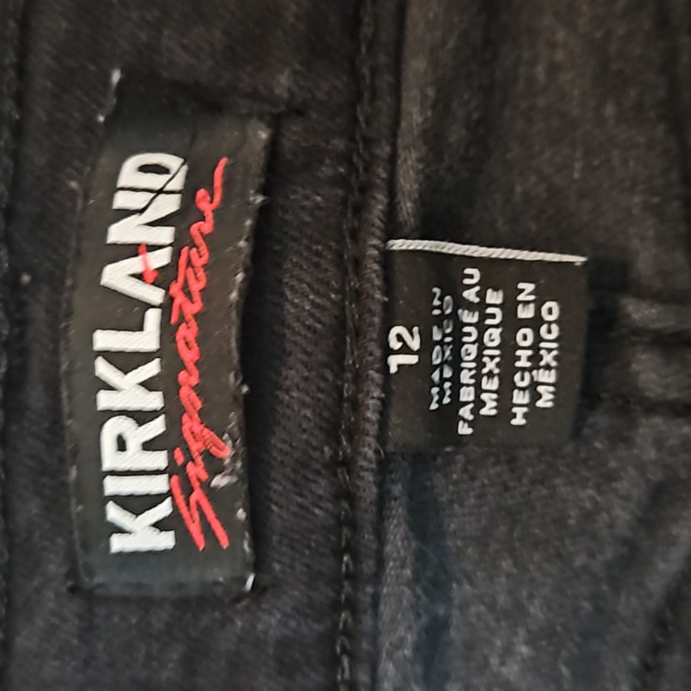 Kirkland Signature Black Denim High-Rise Stretch Skinny Straight Leg  Women's 12 - Picture 5 of 16